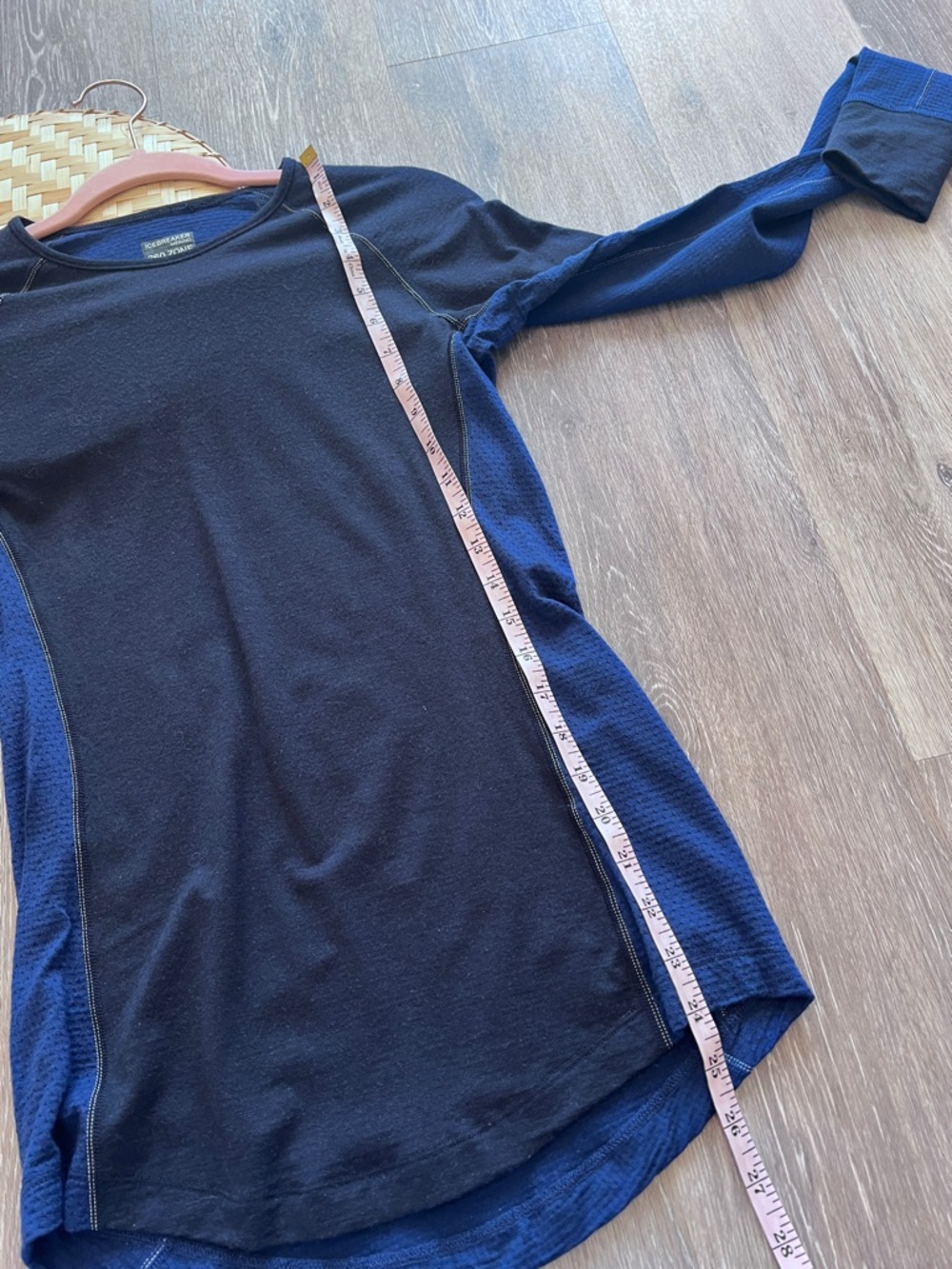 Icebreaker women’s merino wool 260 zone long sleeve top navy - Picture 3 of 6